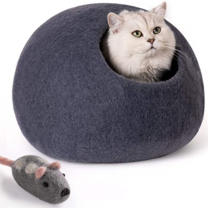 Elegant cat cave bed premium